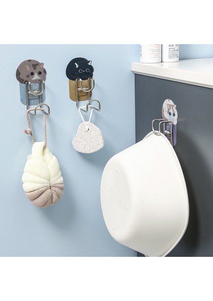 Beyaz Kedi Punch- Raf Lavabo Depolama Rafı Banyo Banyo Lavabosu Raf Klozet Tuvalet Duvara Monte Paslanmaz Çelik Kanca (Yurt Dışından) indirimleri