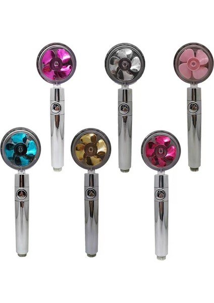 Kırmızı Duş Başlığı Su Tasarrufu Yüksek Basınçlı Turbo Pervane Akışlı Duş Başlığı, Fan Dahili Filtre Yağış Banyo Aksesuarı (Yurt Dışından) fiyatları