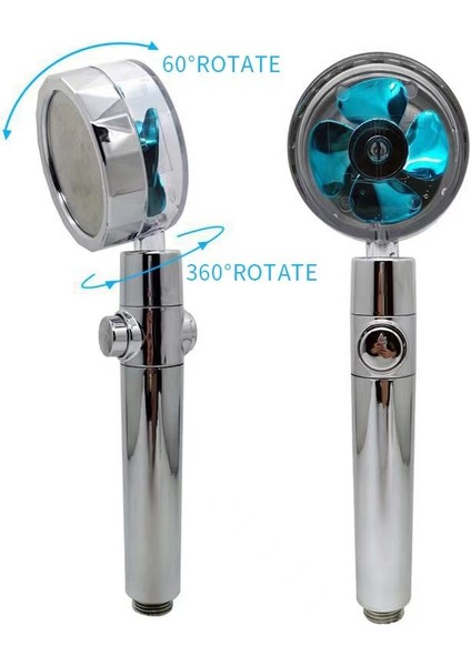 Kırmızı Duş Başlığı Su Tasarrufu Yüksek Basınçlı Turbo Pervane Akışlı Duş Başlığı, Fan Dahili Filtre Yağış Banyo Aksesuarı (Yurt Dışından) indirimleri