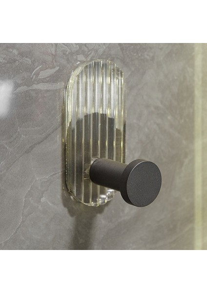 Kanca Gri C Akrilik Banyo Kancaları Lüks Duvar Kanca Güçlü Yapışkanlı Havlu Hiçbir Delme Asılı Duvar Portmanto Kapı Anahtar Çanta Tutucu (Yurt Dışından)