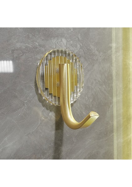 Kanca Gri C Akrilik Banyo Kancaları Lüks Duvar Kanca Güçlü Yapışkanlı Havlu Hiçbir Delme Asılı Duvar Portmanto Kapı Anahtar Çanta Tutucu (Yurt Dışından)
