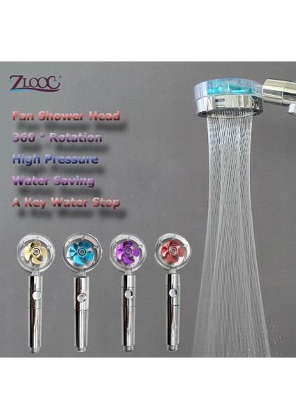 Kırmızı Fan Duş 360 Derece Dönen Fan Duş Başlığı Su Tasarrufu Akış Yağmur Yüksek Basınçlı Duş Başlığı Püskürtme Memesi Banyo Aksesuarları 2022 Yeni (Yurt Dışından) indirimleri