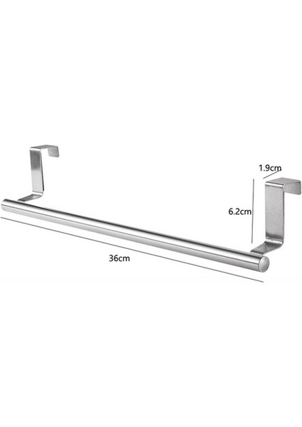 1 Adet Gümüş 36CM Mutfak Havlusu Tutucu Dolap Üstü Havlu Demiri Kapı Üstü Çay Havlu Tutucu Havlu Askısı Mutfak ve Banyo Dolapları (Yurt Dışından)