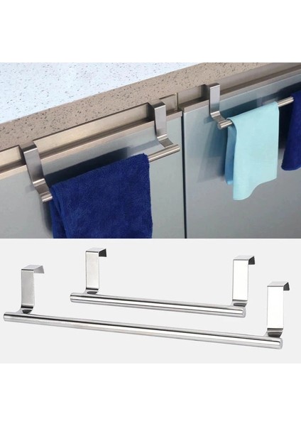 1 Adet Gümüş 36CM Mutfak Havlusu Tutucu Dolap Üstü Havlu Demiri Kapı Üstü Çay Havlu Tutucu Havlu Askısı Mutfak ve Banyo Dolapları (Yurt Dışından)