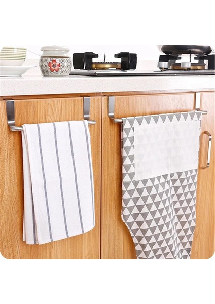 1 Adet Gümüş 36CM Mutfak Havlusu Tutucu Dolap Üstü Havlu Demiri Kapı Üstü Çay Havlu Tutucu Havlu Askısı Mutfak ve Banyo Dolapları (Yurt Dışından)