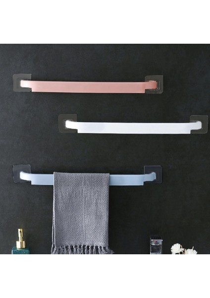 Pembe Yaratıcı Havlu Çubuğu Kendinden Yapışkanlı Yerden Tasarruf 3 Renk Duvara Monte Banyo Havlu Çubuğu (Yurt Dışından) fiyatları
