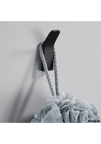 Siyah Tek Depolama Kanca Duvar Siyah Paslanmaz Çelik Askı Tığ Havlu Kanca Asılı Tutucu Ev Banyo Aksesuarları (Yurt Dışından)