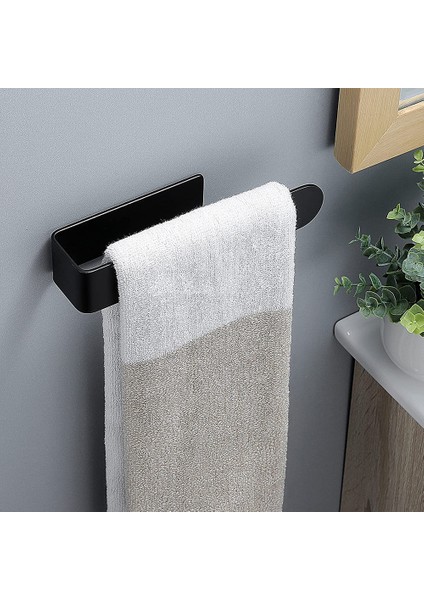 Siyah 37 cm Yumruksuz Banyo Havlu Askısı Kendinden Yapışkanlı Havlu Askısı Mutfak Paslanmaz Çelik Havlu Tutucu Raflar Organizatör Aksesuarları Yeni (Yurt Dışından) fiyatları