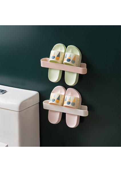 Beyaz Havlu Askısı Duvara Monte Punch- Çok Fonksiyonlu Banyo Havlusu Depolama Rafı Yer Kaplamaz Banyo Aksesuarları (Yurt Dışından)