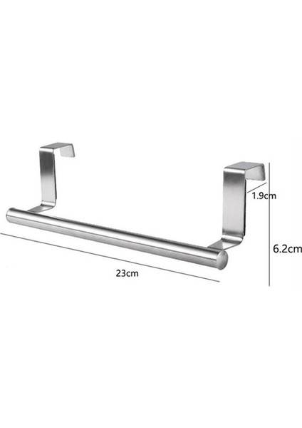 1 Adet Gümüş 23CM Mutfak Havlusu Tutucu Kabine Havlu Demiri Kapı Üzeri Çay Havlu Tutucu Havlu Askısı Mutfak ve Banyo Dolapları (Yurt Dışından)