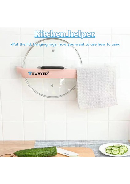 2 Adet Mavi Havlu Rafları Kendinden Yapışkanlı Raf Banyo Mutfak Duvara Monte Vantuz Tutucu Asılı Havlu Banyo Organizatör Kanca (Yurt Dışından)