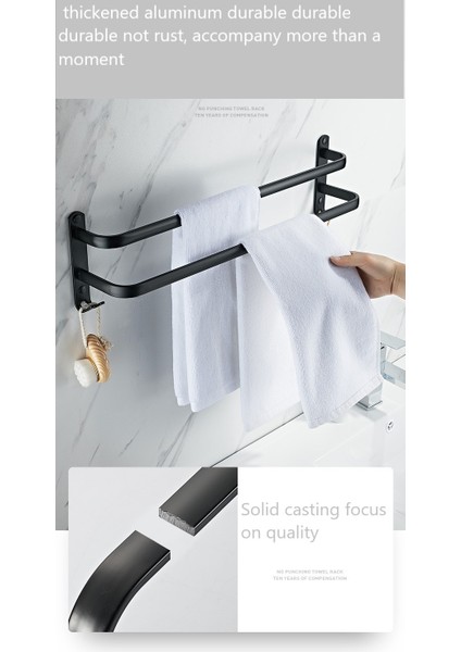 Siyah Çift Kişilik 30CM Havlu Askısı (Yurt Dışından) indirimleri