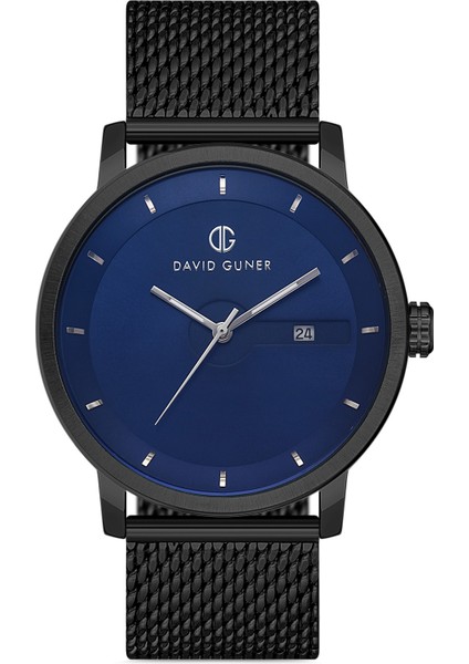 Davıd Guner Siyah Kaplamalı Siyah Kadranlı Erkek Kol Saati DG-8292GC-G2E