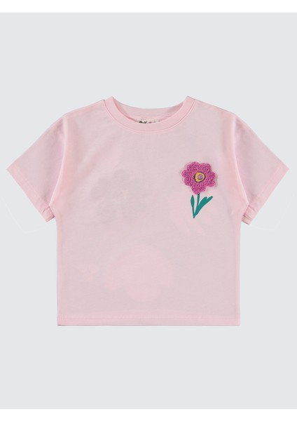 Kız Çocuk Tişört 2-5 Yaş Pembe Şerbet