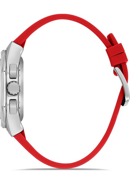 Davıd Guner Gümüş Kaplamalı Kırmızı Kadranlı Erkek Kol Saati DG-8705GD-ZL8 fiyatları