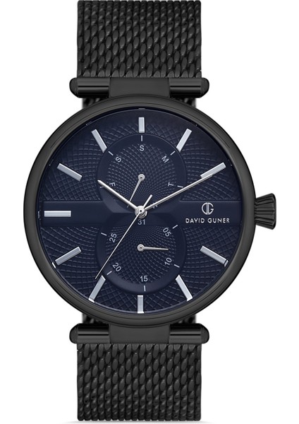Davıd Guner Gun Kaplamalı Mavi Kadranlı Erkek Kol Saati DG-8284GC-V3