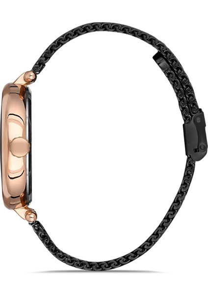 Davıd Guner Rose Siyah Kaplamalı Siyah Kadranlı Erkek Kol Saati DG-8284GC-R2 fiyatları