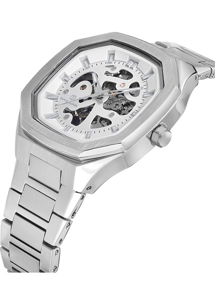 Davıd Guner Gümüş Kaplamalı Beyaz Kadranlı Erkek Kol Saati DG-8501GA-A1 modelleri