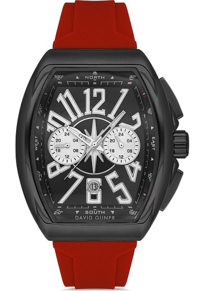 Davıd Guner Siyah Kaplamalı Siyah Kadranlı Erkek Kol Saati DG-8690GD-ZP8