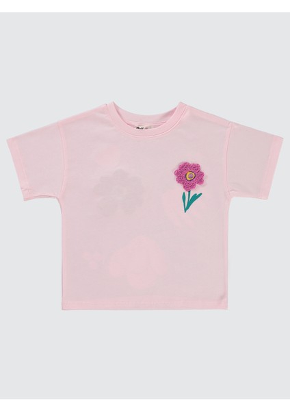 Kız Çocuk Tişört 2-5 Yaş Pembe Şerbet modelleri