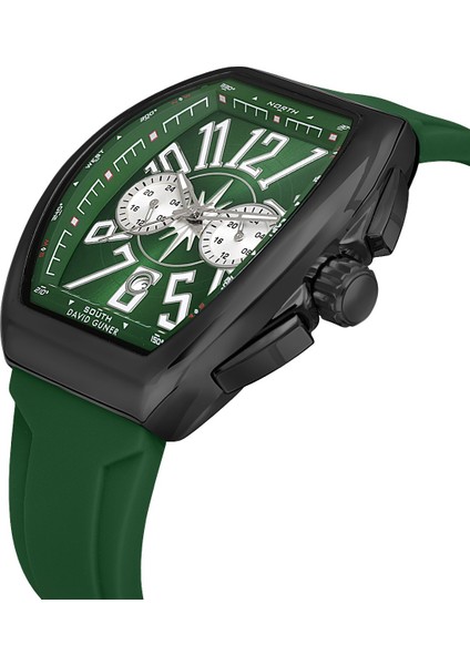 Davıd Guner Siyah Kaplamalı Yeşil Kadranlı Erkek Kol Saati DG-8690GD-ZX10 modelleri