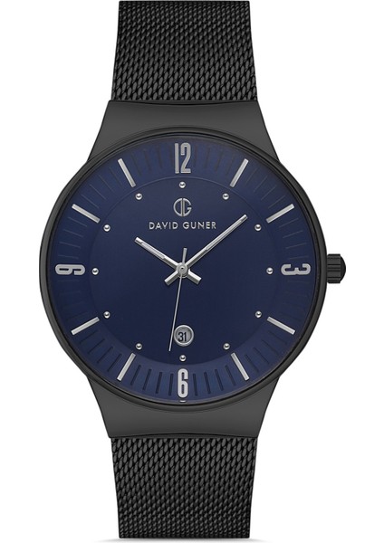 Davıd Guner Gun Kaplamalı Mavi Kadranlı Erkek Kol Saati DG-8214GC-V3
