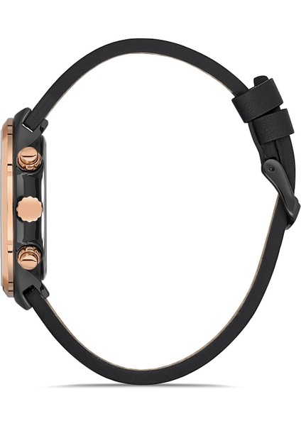 Davıd Guner Rose Siyah Kaplamalı Siyah Kadranlı Erkek Kol Saati DG-8265GB-R2R fiyatları