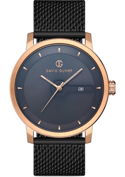 Davıd Guner Rose Siyah Kaplamalı Siyah Kadranlı Erkek Kol Saati DG-8292GC-R2