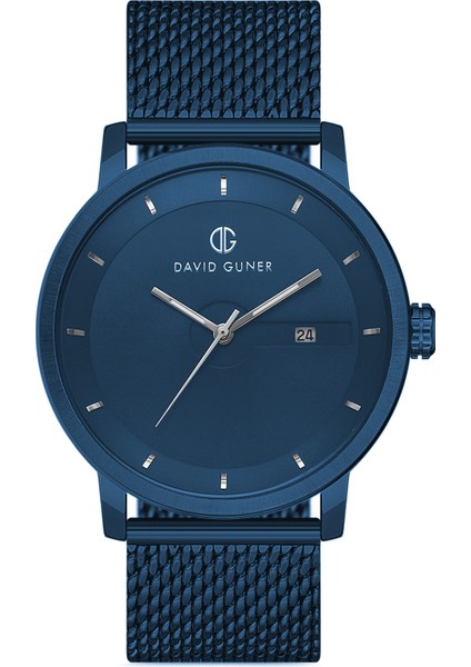 Davıd Guner Mavi Kaplamalı Mavi Kadranlı Erkek Kol Saati DG-8292GC-H3E