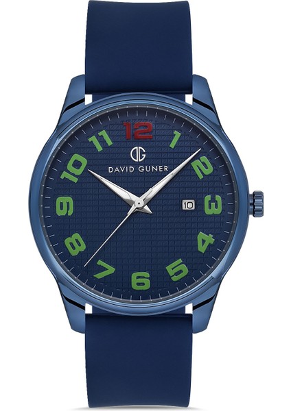 Davıd Guner Mavi Kaplamalı Mavi Kadranlı Erkek Kol Saati DG-8689GD-H3