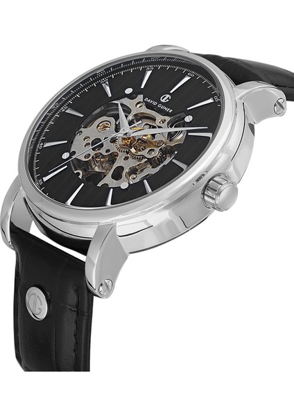 Davıd Guner Gümüş Kaplamalı Siyah Kadranlı Erkek Kol Saati DG-8232GB-J2 modelleri