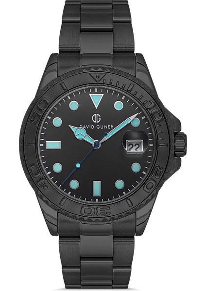 Davıd Guner Siyah Kaplamalı Siyah Kadranlı Erkek Kol Saati DG-8712GA-G2