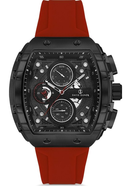 Davıd Guner Siyah Kaplamalı Siyah Kadranlı Erkek Kol Saati DG-8489GD-ZP2