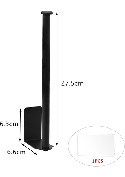 Siyah 27.5 cm Mutfak Rulo Kağıt Aksesuarı Paslanmaz Çelik Banyo Doku Tuvalet Duvara Monte Kağıt Tutucu Havlu Aksesuarları Tutucular (Yurt Dışından)