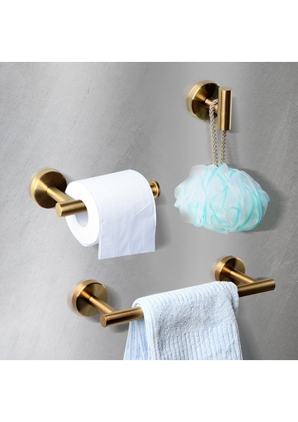 Havlu Tutucu Altın Duvara Montaj Diş Fırçası Tutucu Yapışkanlı Jilet Kanca Havlu Asmak Bar Kağıt Rulo Tuvalet Depolama Standı Peçetelik Banyo Aksesuarları (Yurt Dışından) fırsatları