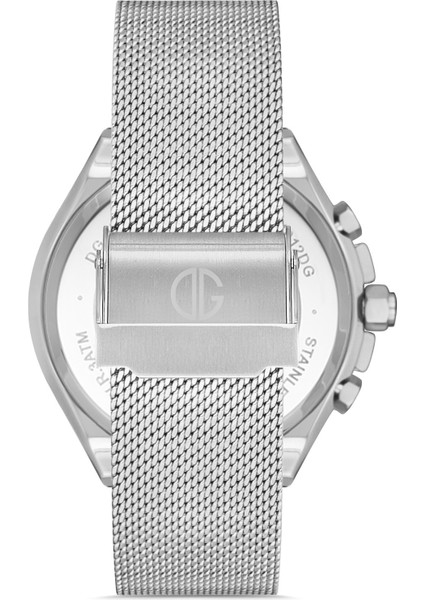 Davıd Guner Gümüş Kaplamalı Beyaz Kadranlı Erkek Kol Saati DG-8286GC-A1 modelleri