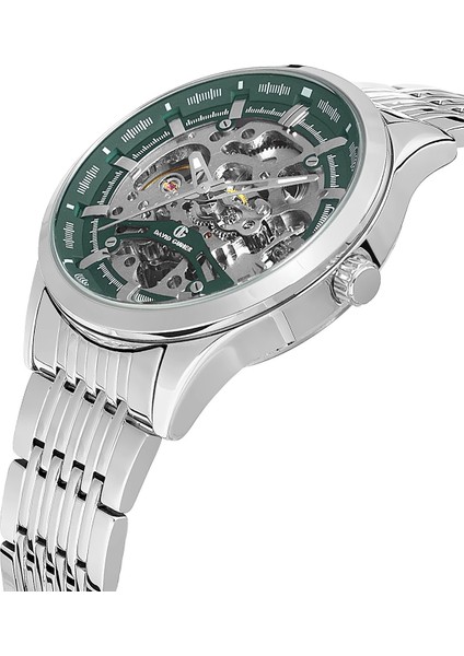 Davıd Guner Gümüş Kaplamalı Yeşil Kadranlı Erkek Kol Saati DG-8505GA-A10 modelleri
