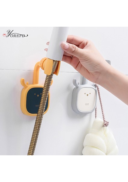 Gri Oyorefd Yaratıcı Ayarlanabilir Banyo Duş Başlığı Tutucu Kanca ile Duvara Monte Duş Başlığı Braketleri Banyo Aksesuarları (Yurt Dışından) indirimleri