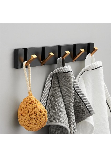 Siyah Altın 1 Kanca Duvar Kancaları Katlanır Havlu Askısı Alüminyum Siyah Bornoz Kancaları Tırnak Ceket Elbise Anahtarlık Banyo Mutfak Için Raf Kapı Kancası (Yurt Dışından) fiyatları