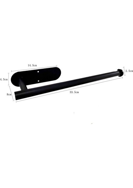 16 cm Gümüş Siyah Tuvalet Rulo Kağıt Havluluk Organizatörler Punch- Raf Askısı Banyo Doku Kendinden Yapışkanlı Wc Rol Houder Paslanmaz B4 (Yurt Dışından)