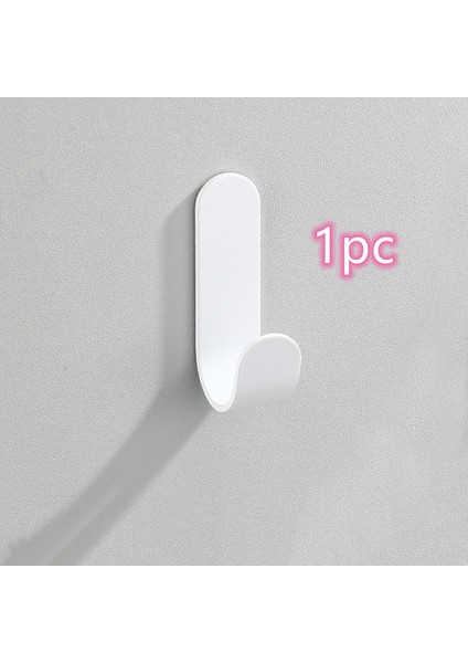 WHITE1PC 1/2/5 Adet Siyah Beyaz Mat Havlu Kancası Banyo Duvar Kanca Mutfak Çanta Askısı Havlu Elbise Askısı Organizatör Banyo Aksesuarları (Yurt Dışından)