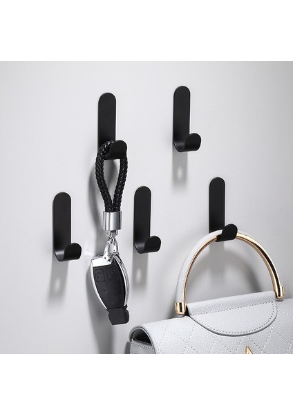 WHITE1PC 1/2/5 Adet Siyah Beyaz Mat Havlu Kancası Banyo Duvar Kanca Mutfak Çanta Askısı Havlu Elbise Askısı Organizatör Banyo Aksesuarları (Yurt Dışından)