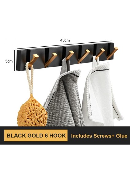 Siyah Altın 1 Kanca Duvar Kancaları Katlanır Havlu Askısı Alüminyum Siyah Bornoz Kancaları Tırnak Ceket Elbise Anahtarlık Banyo Mutfak Için Raf Kapı Kancası (Yurt Dışından) indirimleri