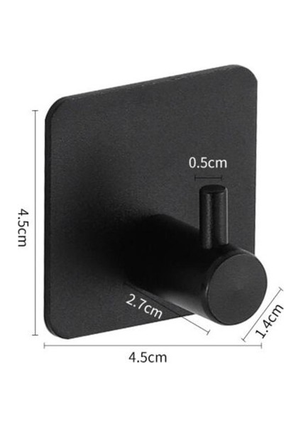 Siyah 50 Pembe Siyah Kendinden Yapışkanlı Ev Mutfak Duvar Kapı Kanca Anahtarlık Mutfak Havlu Askısı Alüminyum Askı Havlu Elbise Bornoz Rafı S1 (Yurt Dışından)