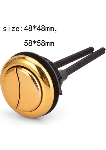 58MM 50 48MM/58MM Yuvarlak Şekil Tuvalet Basma Düğmesi Çift Sifonlu Tuvalet Tankı Altın Renk Düğmesi Banyo Aksesuarları (Yurt Dışından) modelleri