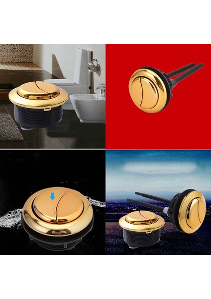 58MM 50 48MM/58MM Yuvarlak Şekil Tuvalet Basma Düğmesi Çift Sifonlu Tuvalet Tankı Altın Renk Düğmesi Banyo Aksesuarları (Yurt Dışından) indirimleri