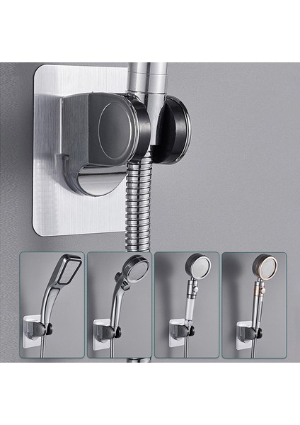 C Ayarlanabilir Duş Başlığı Tutucu Yumruk Banyo Bide Duş Başlığı Stand Braketi Duvara Monte Banyo Aksesuarları (Yurt Dışından)