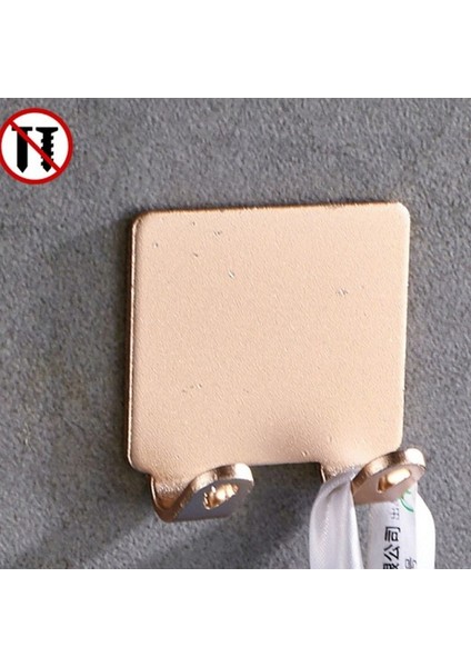 Şampanya Gold2 50 Tek Kanca Banyo Duvar Çıkartmaları Asılı Wc Aksesuarları Tuvalet Askısı Banyo Havlusu Rafları Depolama Organizatör Donanım Seti Gümüş (Yurt Dışından)