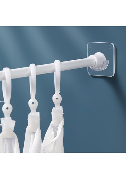 Temizle 50 Yaylı Gergi Çubuğu Tutucu Şeffaf Duş Çubuğu Braketi Hiçbir Sondaj Yapışkanlı Gerginlik Perdesi Duş Perdesi Çubuk Tutucu (Yurt Dışından) fiyatları