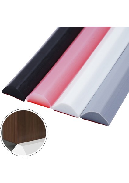 Siyah 80CM 50 30/50/80/100CM Banyo Su Tutma Şeridi Zemin Tutma Su Bariyeri Şeridi Kuru Islak Ayırma Silikon Conta Şeridi (Yurt Dışından) modelleri